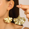Vintage øreringe med guldblade