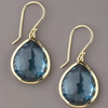 Vintage øreringe med blå krystaller