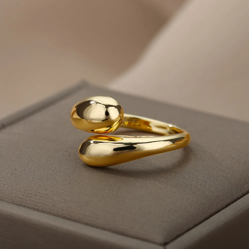 Vintage guld justerbar ring