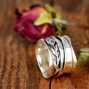 Vintage Sølv Blomst Ring