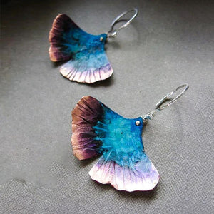 Blå sommerfugl boho øreringe i sterling sølv