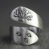 Livets træ i sølv - justerbar ring