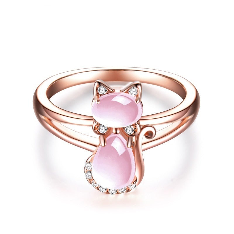 Cat Ring i Rosa Guld