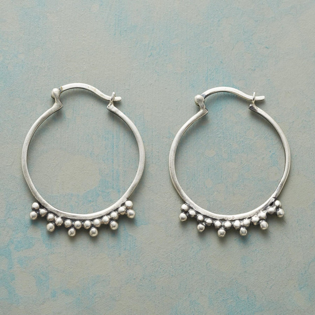 Vintage Sølv øreringe med sølvbånd