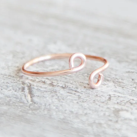 Vintage spiral rosa guld ring