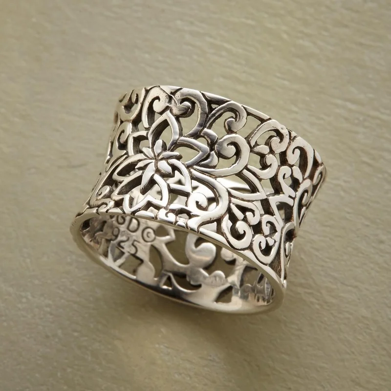 Vintage hul efeu-ring