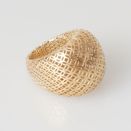 Vintage ring med gyldent net