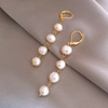 Perle Øreringe i guld med dinglende perle