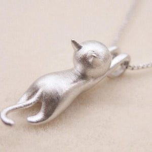 925 Sterling Sølv Playful Kitty Halskæde